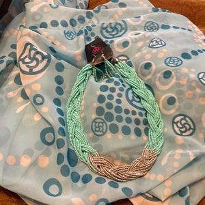 Beautiful New Scarf, Necklace k Earrings